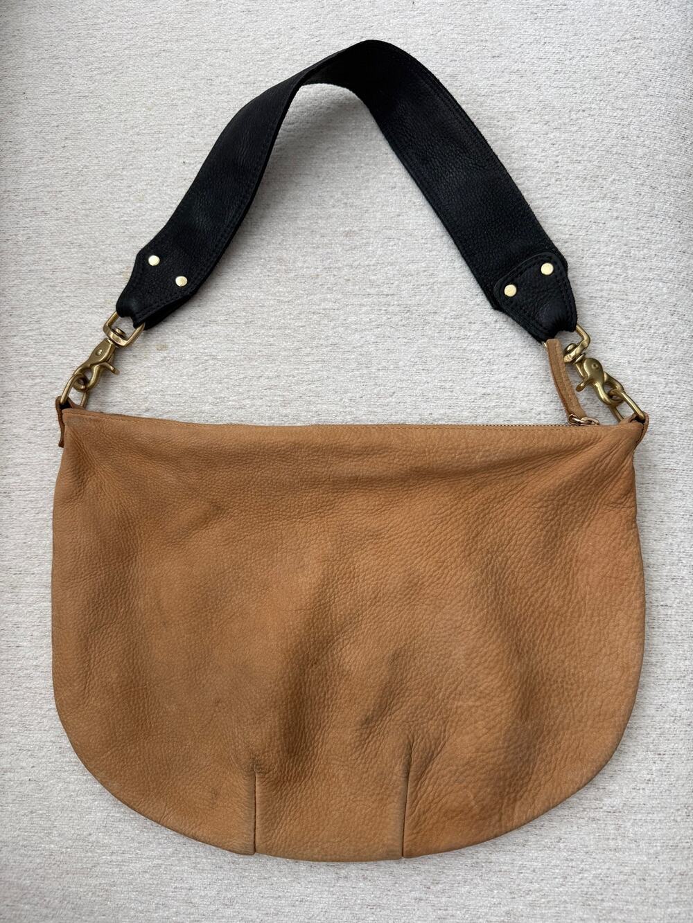 Clare V Suede Leather Shoulder Bag Moyen Petite Messenger Bag Purse Brown Black